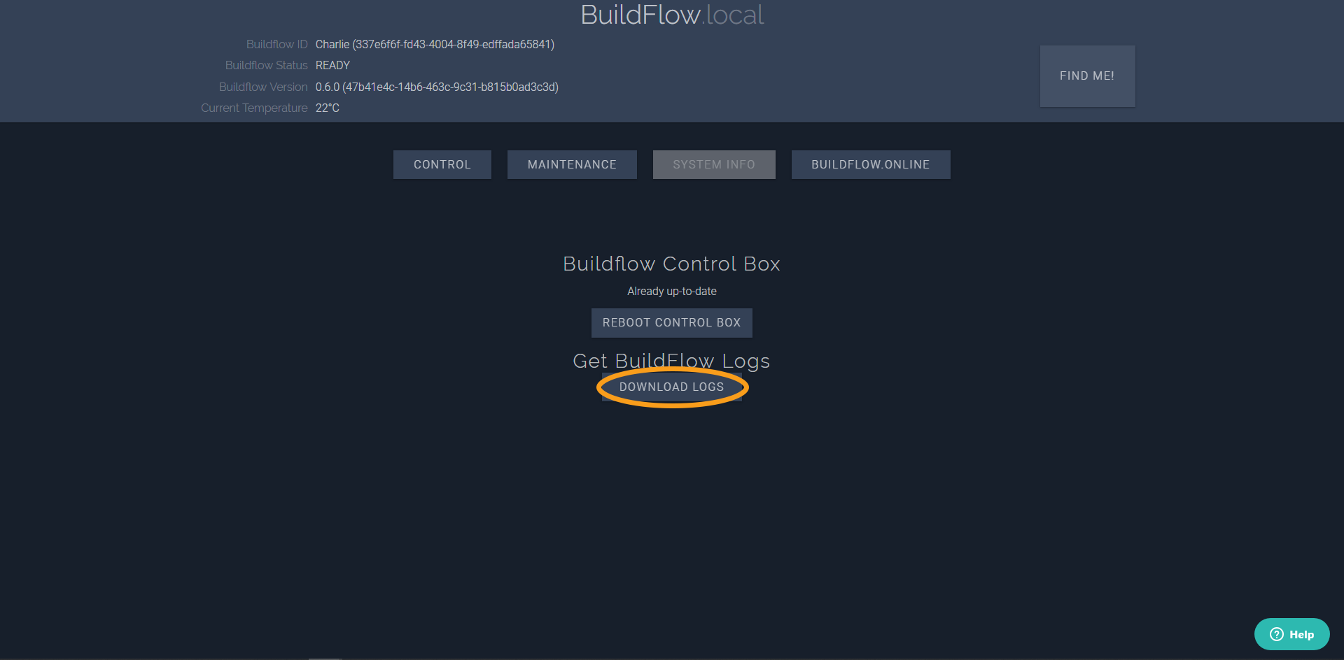 BuildBee download logs